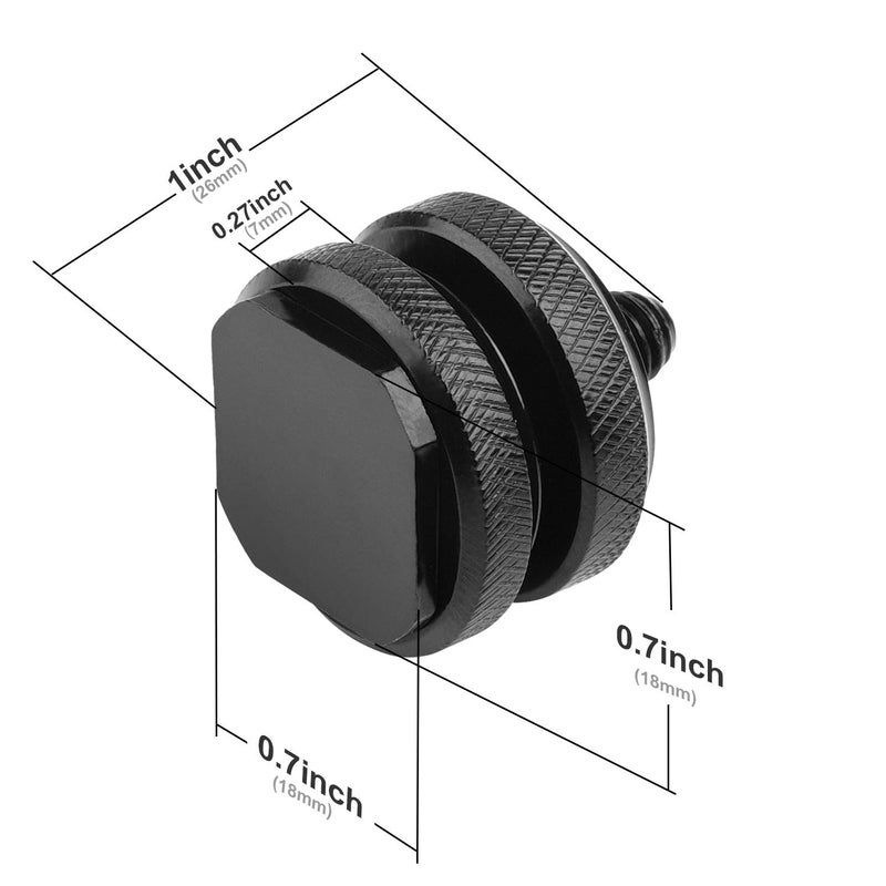 Anwenk Camera Hot Shoe Mount to 1/4"-20 Tripod Screw Adapter,Flash Shoe Mount for DSLR Camera Rig (Pack of 4) - Image 5